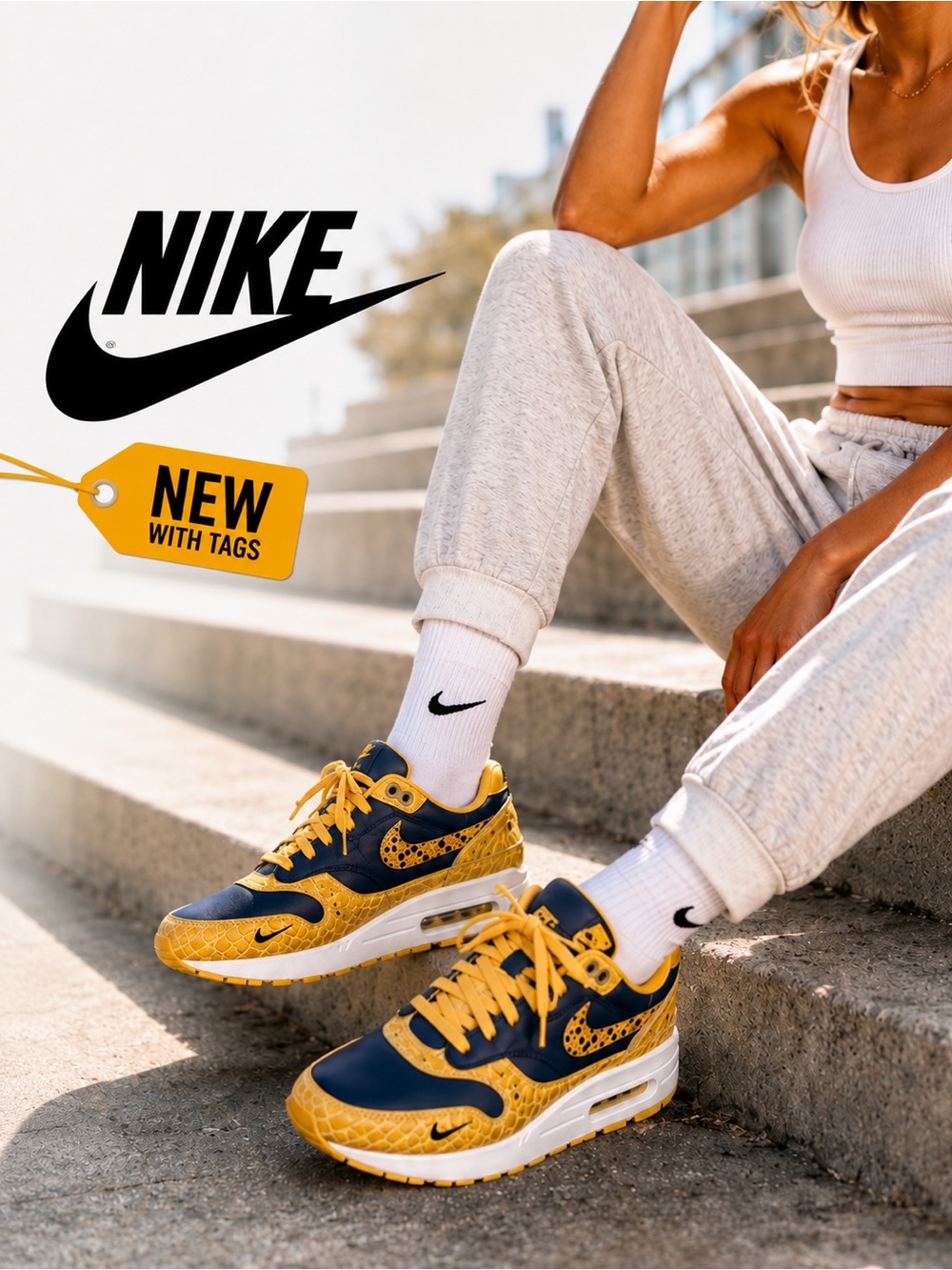 Nike Air Max 1  Sneakers Concept Japan Collection Head to Head Snakeskin NWT
